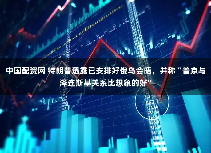 中国配资网 特朗普透露已安排好俄乌会晤，并称“普京与泽连斯基关系比想象的好”